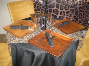 Table decor Indian Springs African themed party