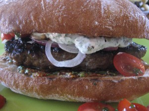 Lamb burger