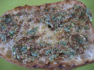 Tarragon, whole grain mustard spread