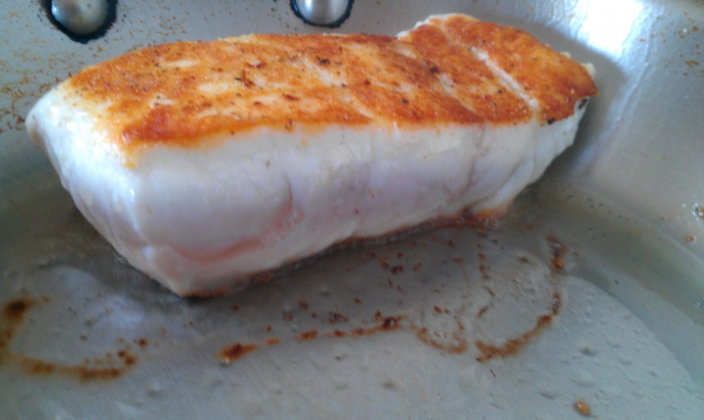 Halibut ready for the oven