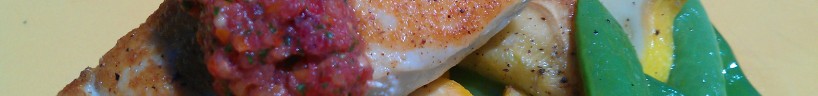 Halibut with Savory Tomato Salsa - http://www.blissfulkitchen.com